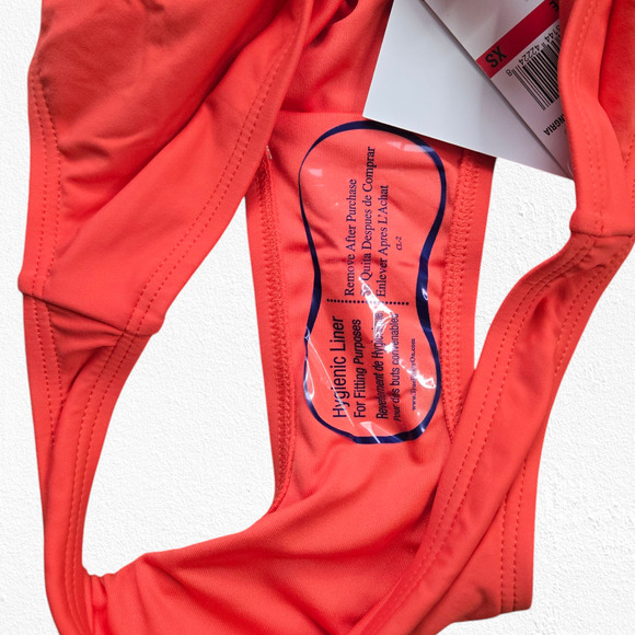 Michael Michael Kors Coral Orange Pink Solid Swimsuit Bikini Bottom Size XS - Picture 7 of 8